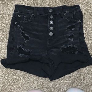 american eagle curvy super high rise shorts